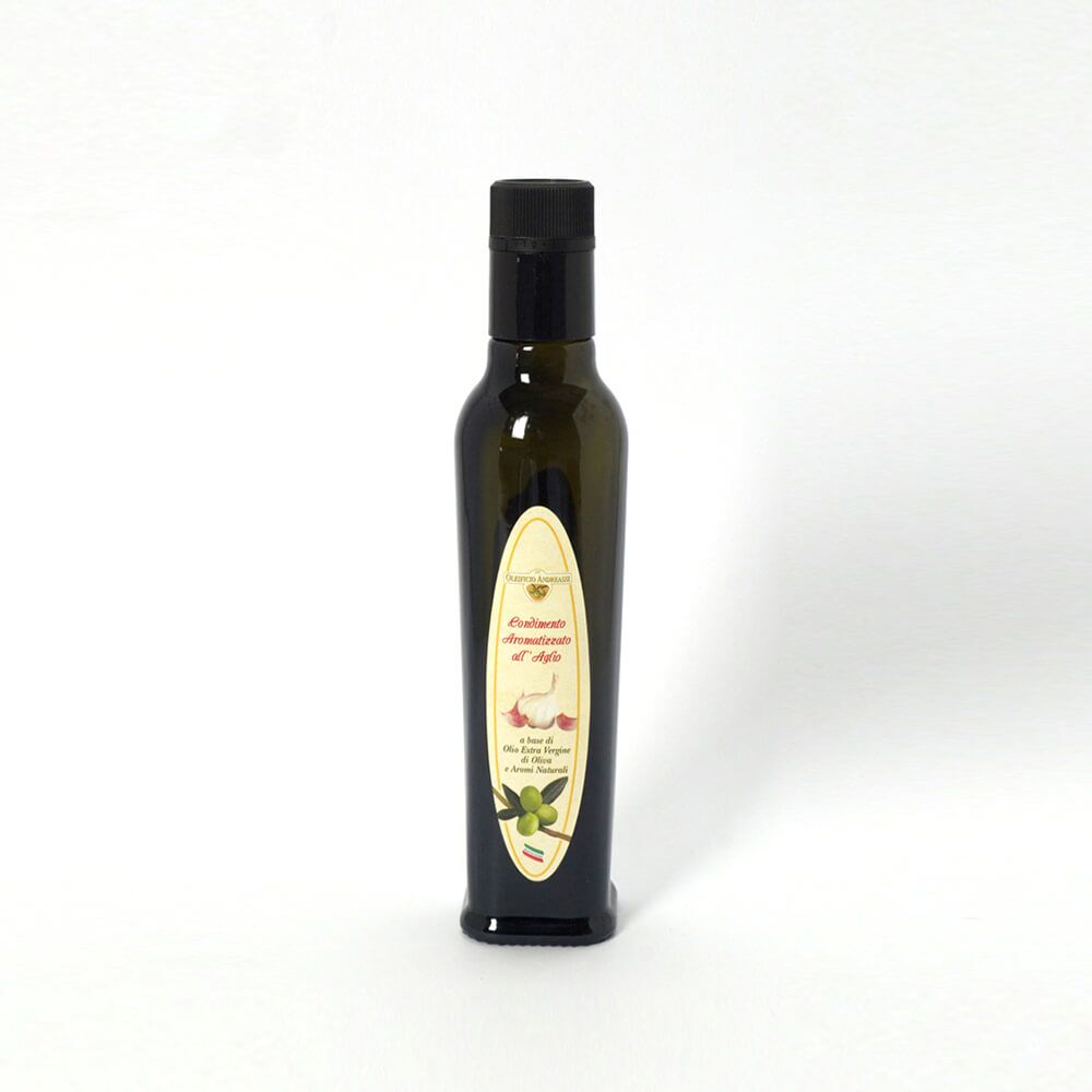 Olio Extravergine di Oliva aromatizzato all'aglio 250 ml | Oleificio Andreassi